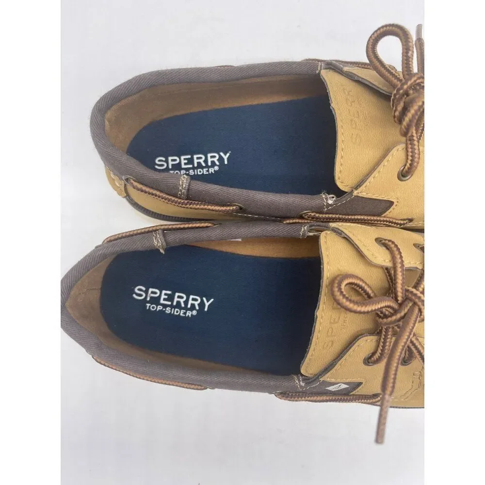 Sperry Leeward Sport Tan Boys Boat Shoe Size 5M